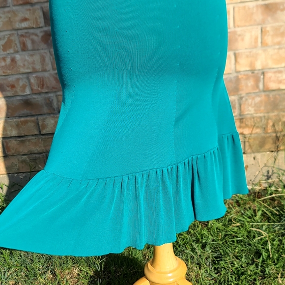 $228 NWT BCBGMaxazria emerald Agnese dress - Picture 3 of 9